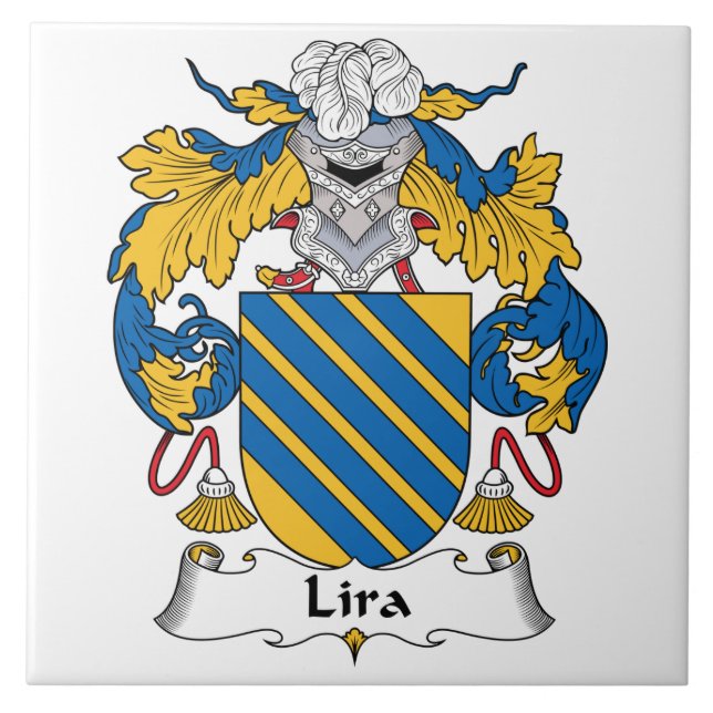 Lirafamiljvapensköld Kakelplatta (Framsidan)