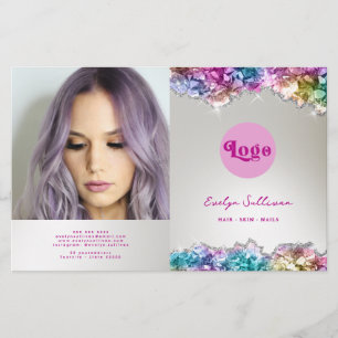 Liridescent crystals bifold brochure