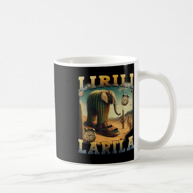 Lirili Larila Funny Italy Brainrot Meme Kaffemugg (Höger)
