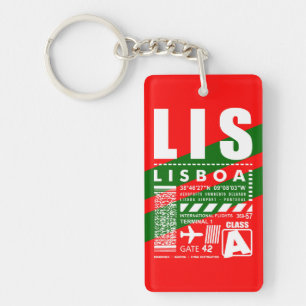 LIS Lissabon flygplats Nyckelring