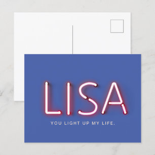 Lisa att du tände mitt liv på ljus vykort