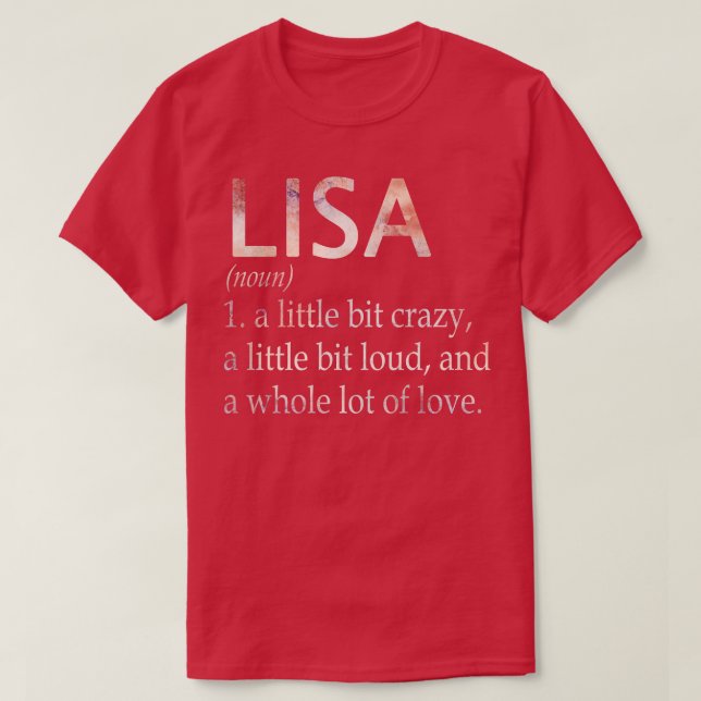 Lisa Girl Namn Definition T Shirt (Design framsida)