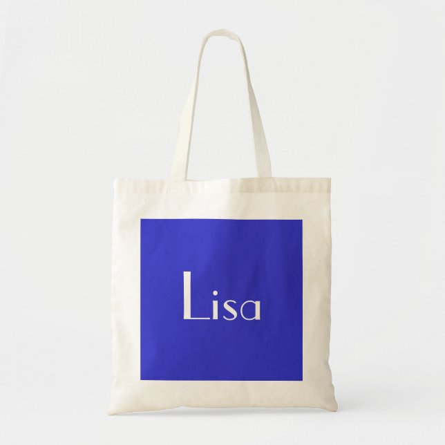 Lisa in Blue and White III Tygkasse (Framsidan)