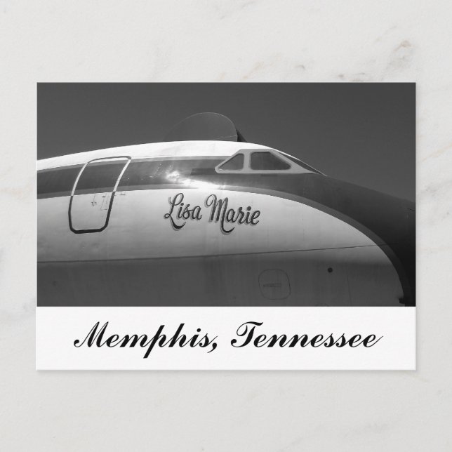 Lisa Marie Airplan Memphis Tennessee Vykort (Framsida)