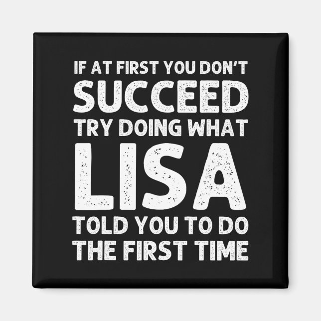 Lisa Name D Birthday Funny Christmas Jo  Magnet (Framsidan)