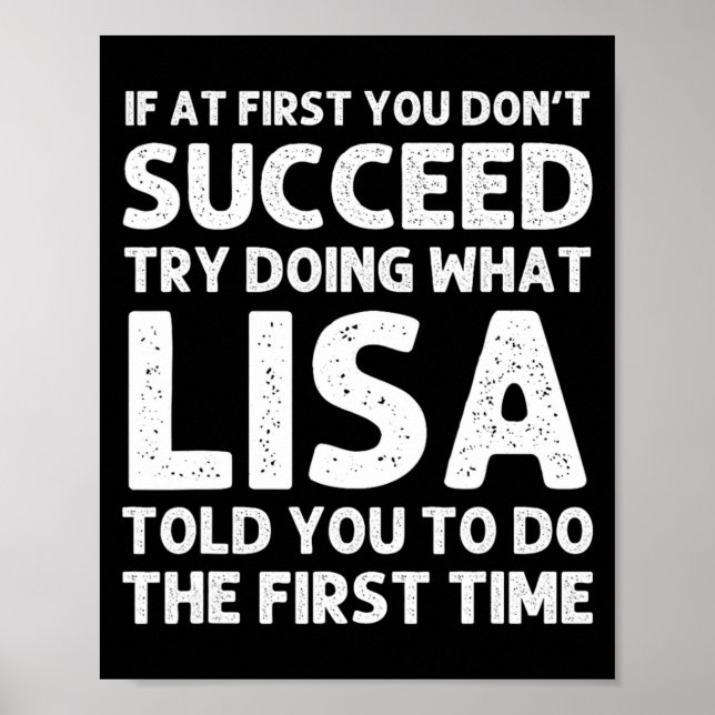 Lisa Name D Birthday Funny Christmas Jo  Poster (Framsidan)