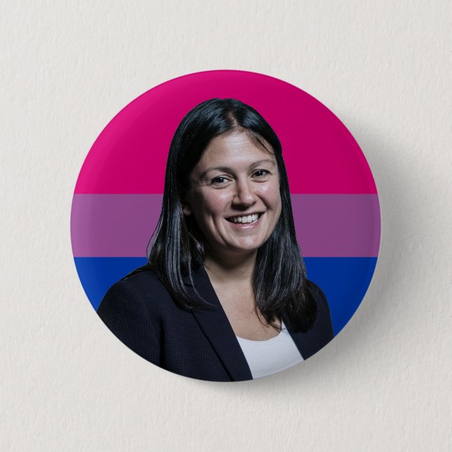 Lisa Nandy Bisexual Flagga Badge Knapp (Framsida)