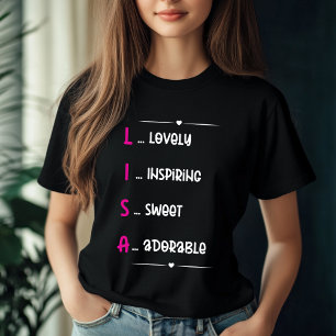 Lisa Personlig Namn Design T Shirt