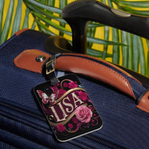 Lisa's Floral Sign Bagagebricka