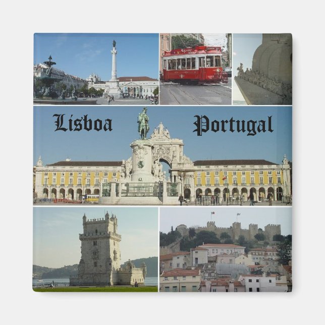 Lisbao, Lisboa, Portugal Magnet (Framsidan)