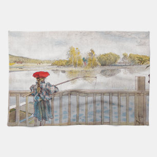 Lisbeth fiske av Carl Larsson Kökshandduk