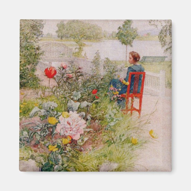 Lisbeth i Blomsterträdgården Magnet (Framsidan)