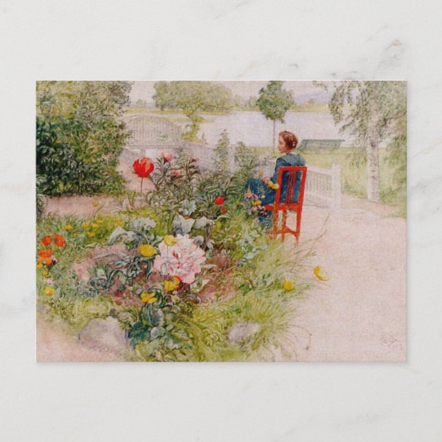 Lisbeth i Blomsterträdgården Vykort (Framsida)