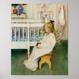 Lisbeth med gul tulpan poster