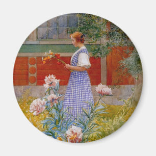 Lisbeth med Peonies Magnet