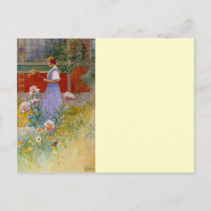 Lisbeth med Peonies Vykort