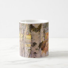 Lisbeth vid Birch Grove (vacker ung flicka) Kaffemugg