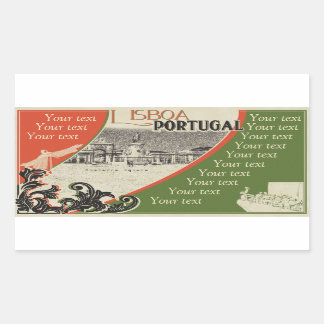Lisboa-dekal Rektangulärt Klistermärke