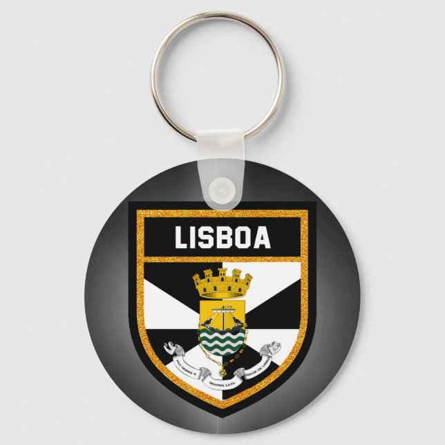 Lisboa Flagga Nyckelring (Framsida)