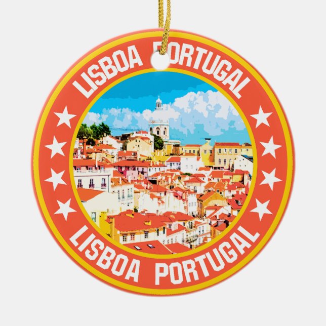 Lisboa Julgransprydnad Keramik (Framsidan)