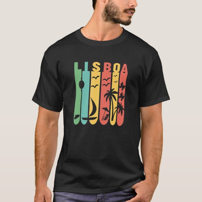 Lisboa Lisboa Tram Vintage T Shirt (Framsida)