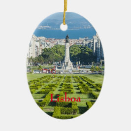 Lisboa* Marqûes Pombal julprydnad Julgransprydnad Keramik