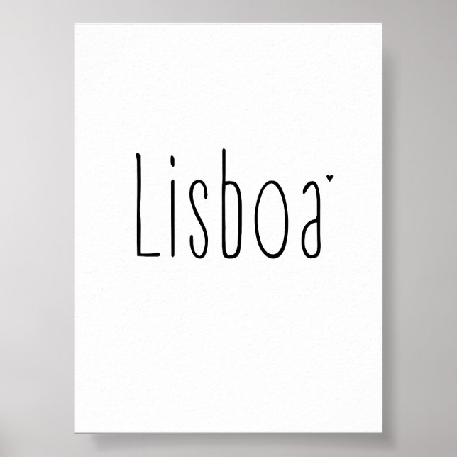 Lisboa - minimalistic typography poster (Framsidan)