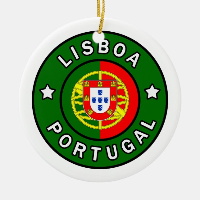 Lisboa Portugal Julgransprydnad Keramik (Framsidan)
