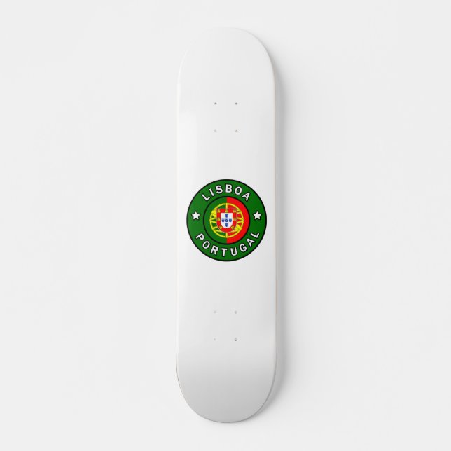 Lisboa Portugal Mini Skateboard Bräda 18,5 Cm (Framsida)