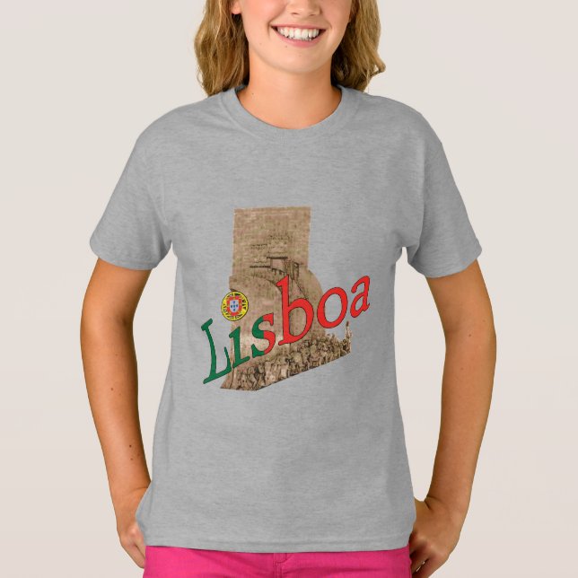 Lisboa Portugal T Shirt (Framsida)
