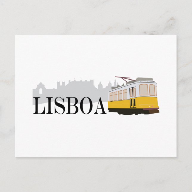 Lisboa Tram Vykort (Framsida)