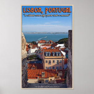 Lisbon - fartyg på Tejoen Poster