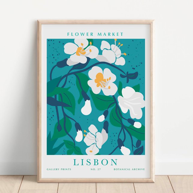 Lisbon Flower Market Botanical Poster (Skapare uppladdad)