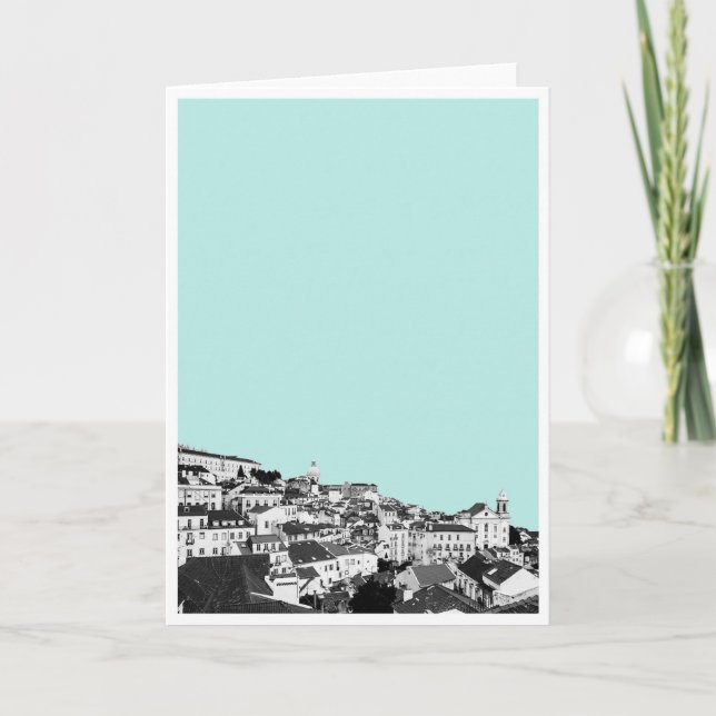 Lisbon i krickahälsningkort kort (Framsida)