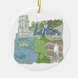 Lisbon Julgransprydnad Keramik