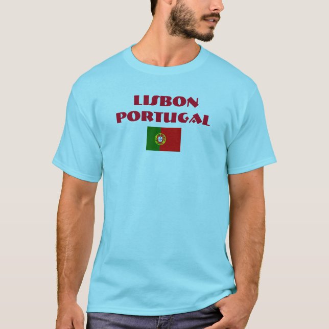 Lisbon Portugal högkvalitativ skjorta Tee Shirt (Framsida)