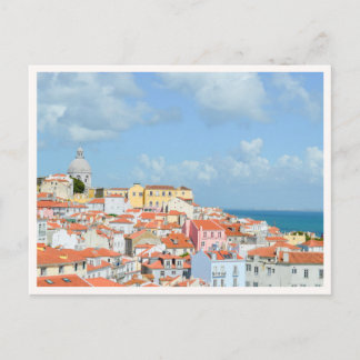 Lisbon Portugal Röda tak Havsutsikt Foto Vykort