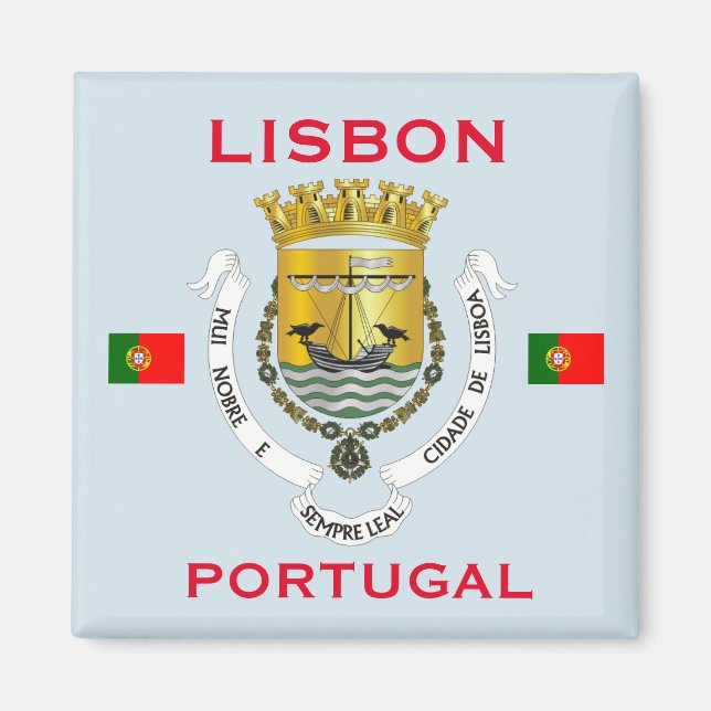 Lisbon Portugal vapensköldmagnet Magnet (Framsidan)
