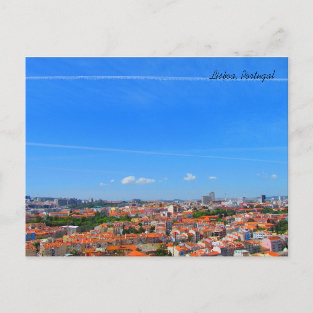 Lisbon Skyline ~ Lisbon, Portugal Vykort (Framsida)