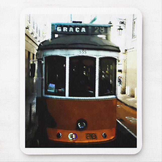Lisbon spårvagncloseup musmatta (Framsidan)