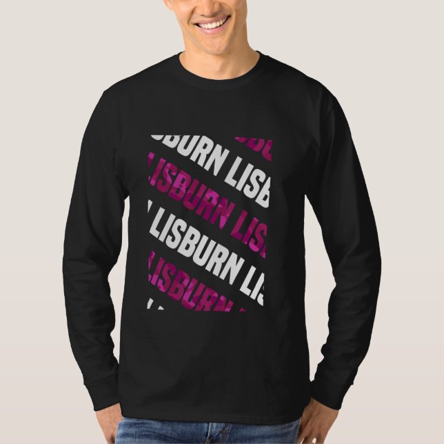 Lisburn Camo Mönster Rosa Camouflage T Shirt (Framsida)