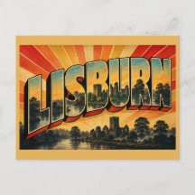 Lisburn Nordirland Vintage Resemålkonst