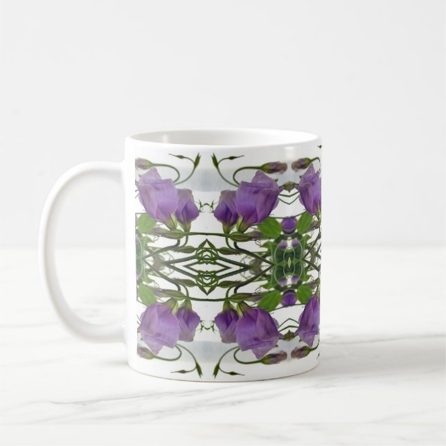 Lisianthus blommamugg kaffemugg (Vänster)