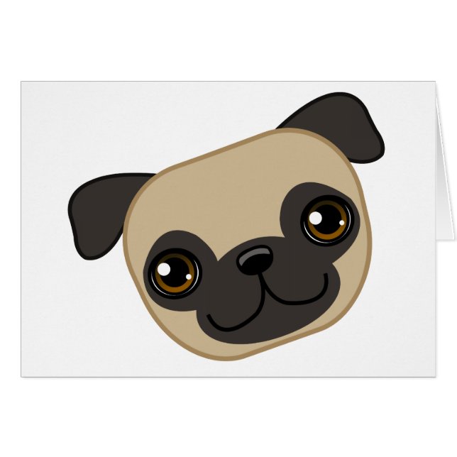 Lisma mops hälsningskort (Framsidan Horizontal)