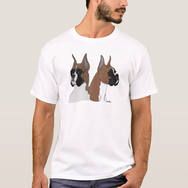 Lisma och Brindle boxare T-shirt (Framsida)