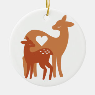 Lisma och doen julgransprydnad keramik