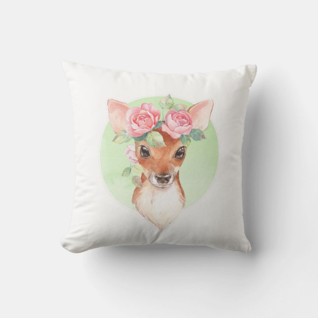 Lisma och rosa ros kudde (Framsida)