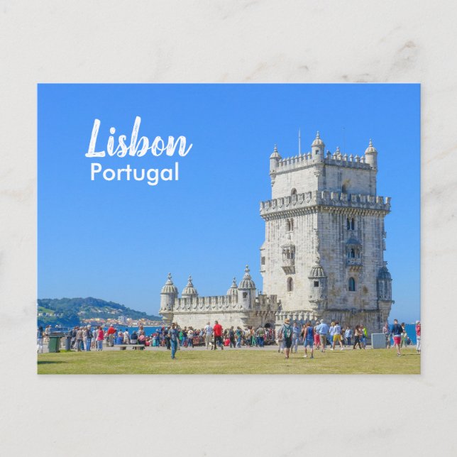 Lissabon Belem Torn i Portugal Vykort (Framsida)