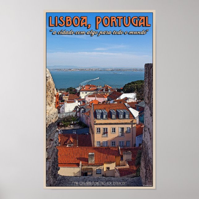 Lissabon - Boat på Tejo Poster (Framsidan)