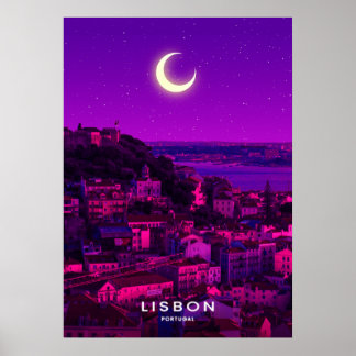 Lissabon City Poster